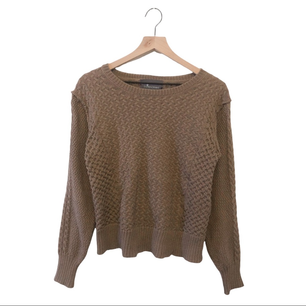 Paper crane brown sweater EUC L